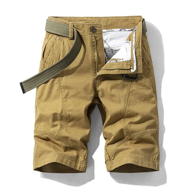 Luulla Men 2021 Summer New Casual Vintage Classic Pockets Cargo Shorts Men Outwear Fashion Twill Cotton Camouflage Shorts Men
