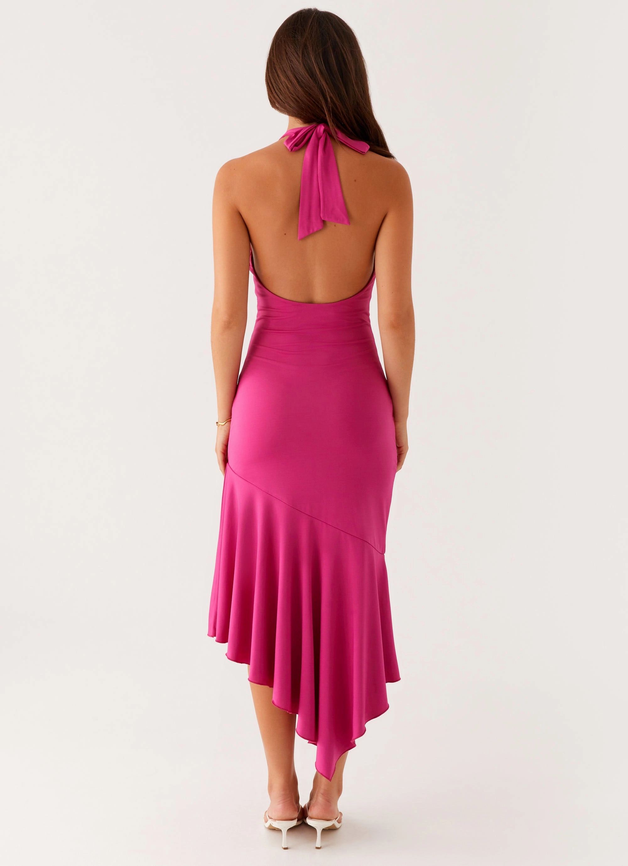 Flattering Cut Wear Perdita Midi Dress - Fuchsia
