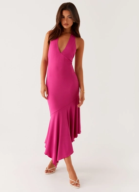 Perdita Midi Dress - Fuchsia City-Style
