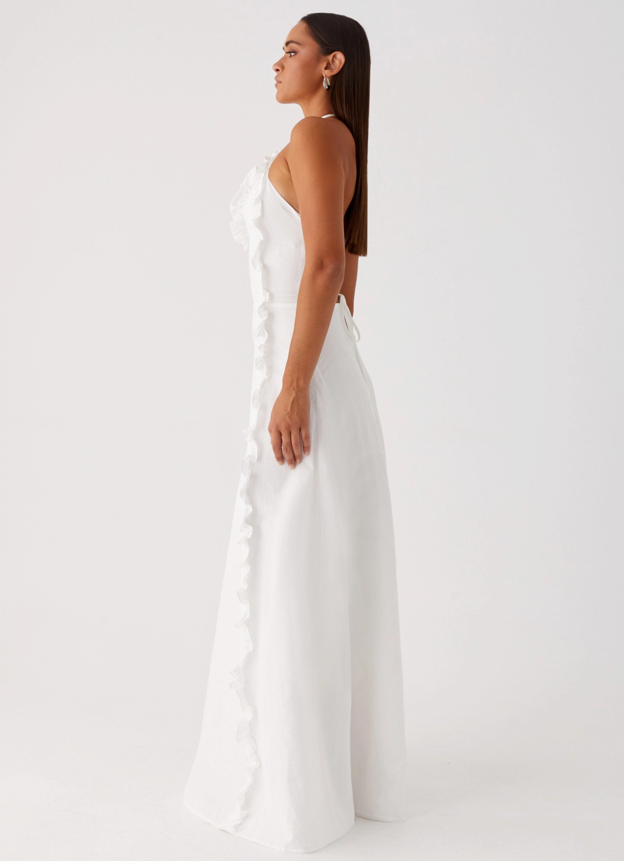 Mariella Maxi Dress - White Breathable wear