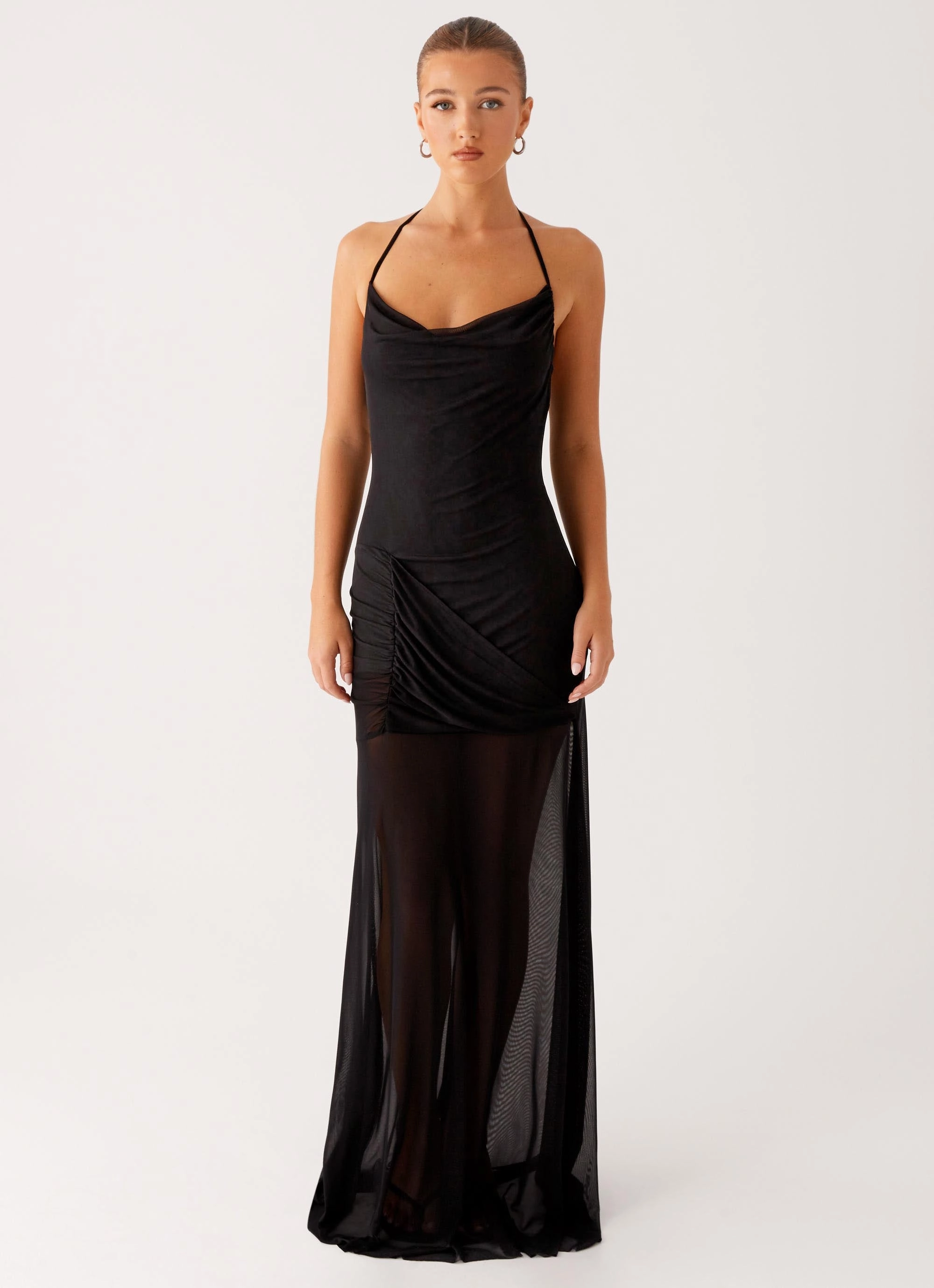 Mckinley Maxi Dress - Black Elegant Fabric Perfect Style Wear