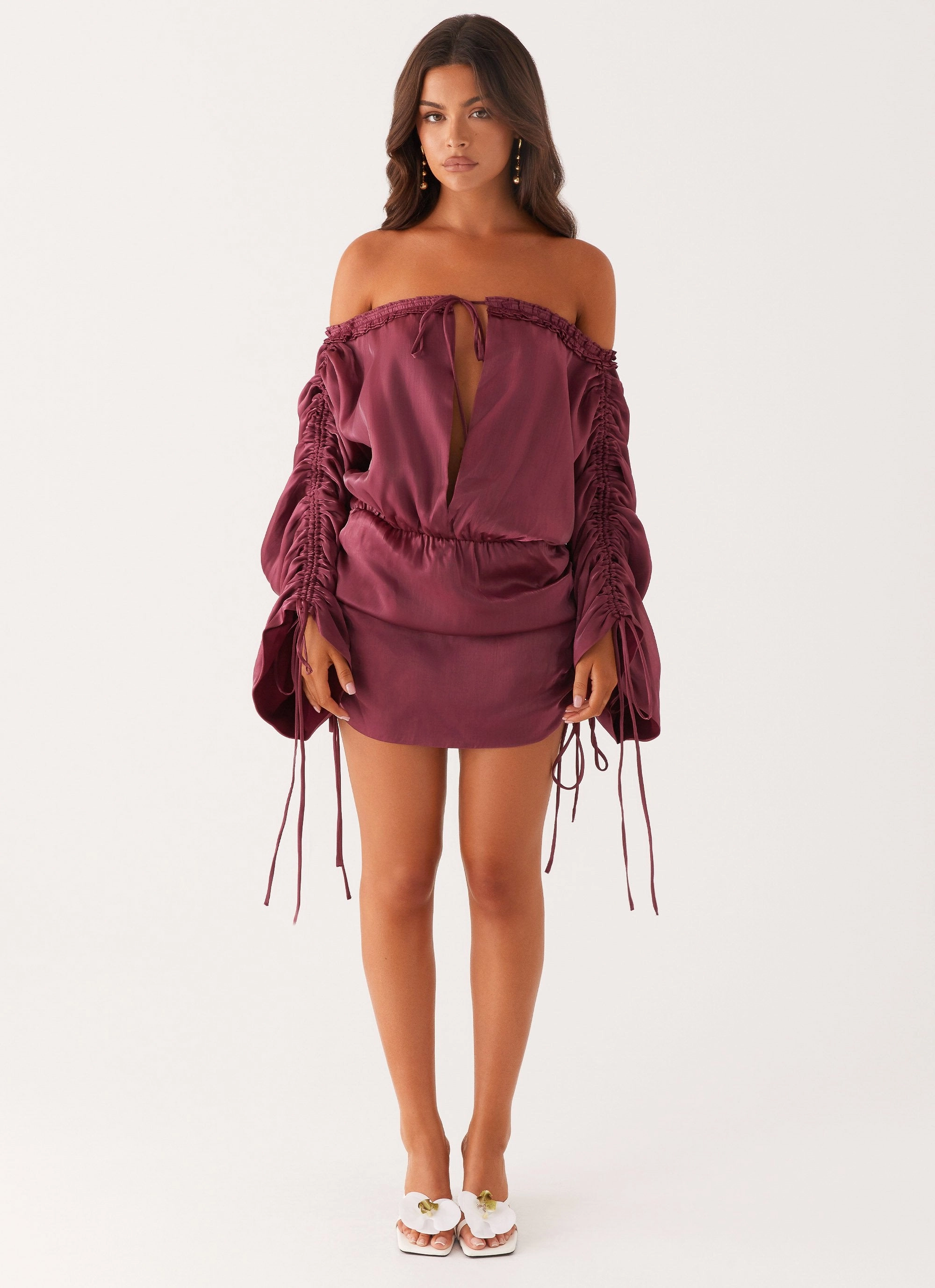 Elegant Charm Reeve Mini Dress - Mulberry