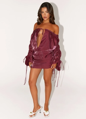 FlexibleClosure Weekend Favorite Reeve Mini Dress - Mulberry