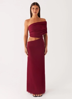 Everyday Comfort Wear Gillian Maxi Dress - Maroon