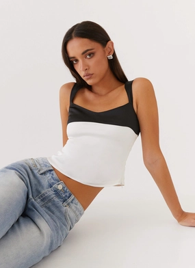 Temperature control Compact TravelFriendly Design Lylah Satin Top - Noir Pearl