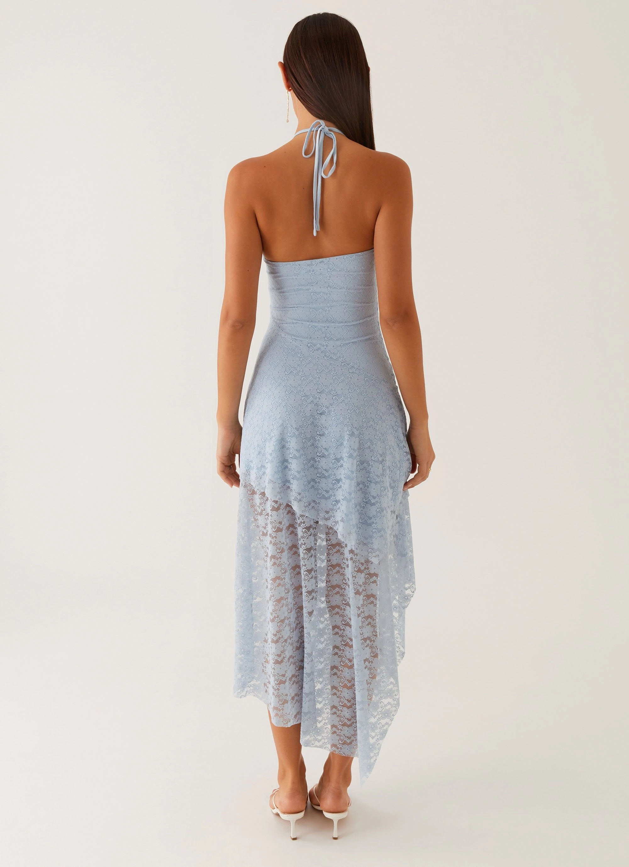 Lyndal Lace Midi Dress - Blue Fresh Energy Fashionable appearance