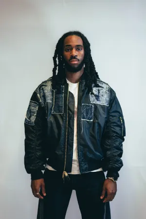 MA 1 Patched Bomber in Black