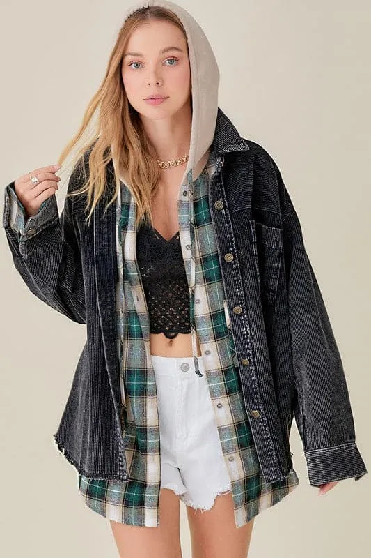 Maddie Oversized Corduroy Jacke