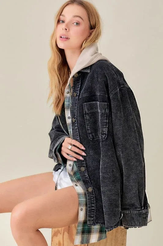 Maddie Oversized Corduroy Jacke