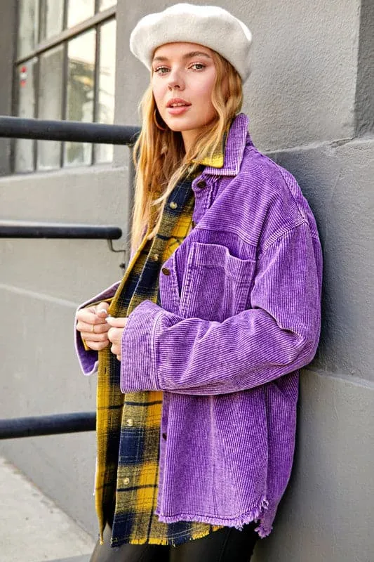 Maddie Oversized Corduroy Jacke
