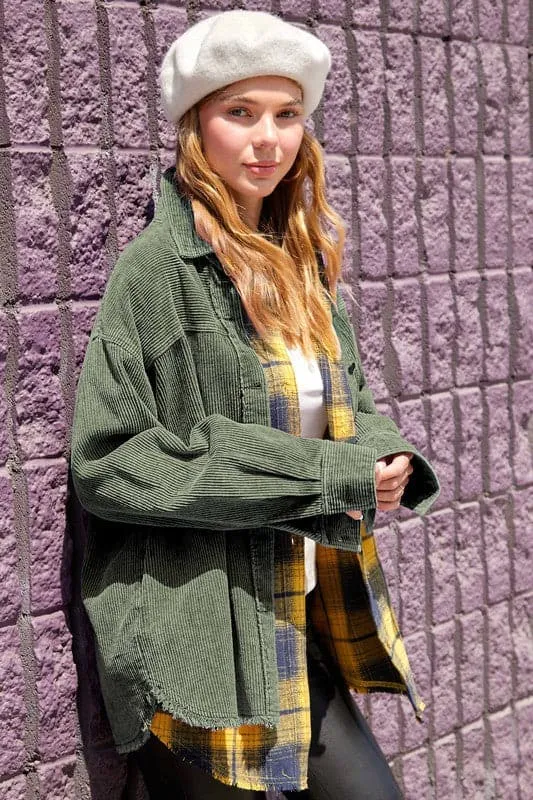 Maddie Oversized Corduroy Jacke