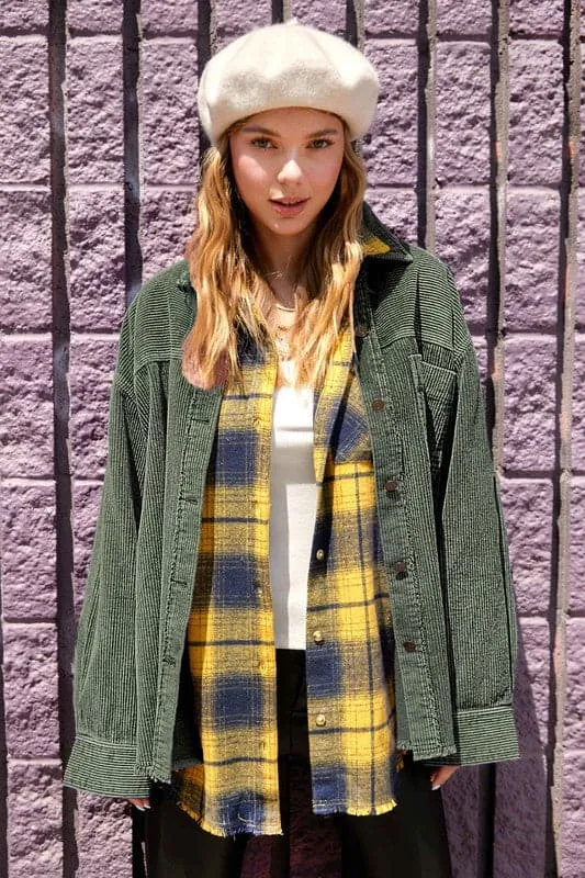 Maddie Oversized Corduroy Jacke
