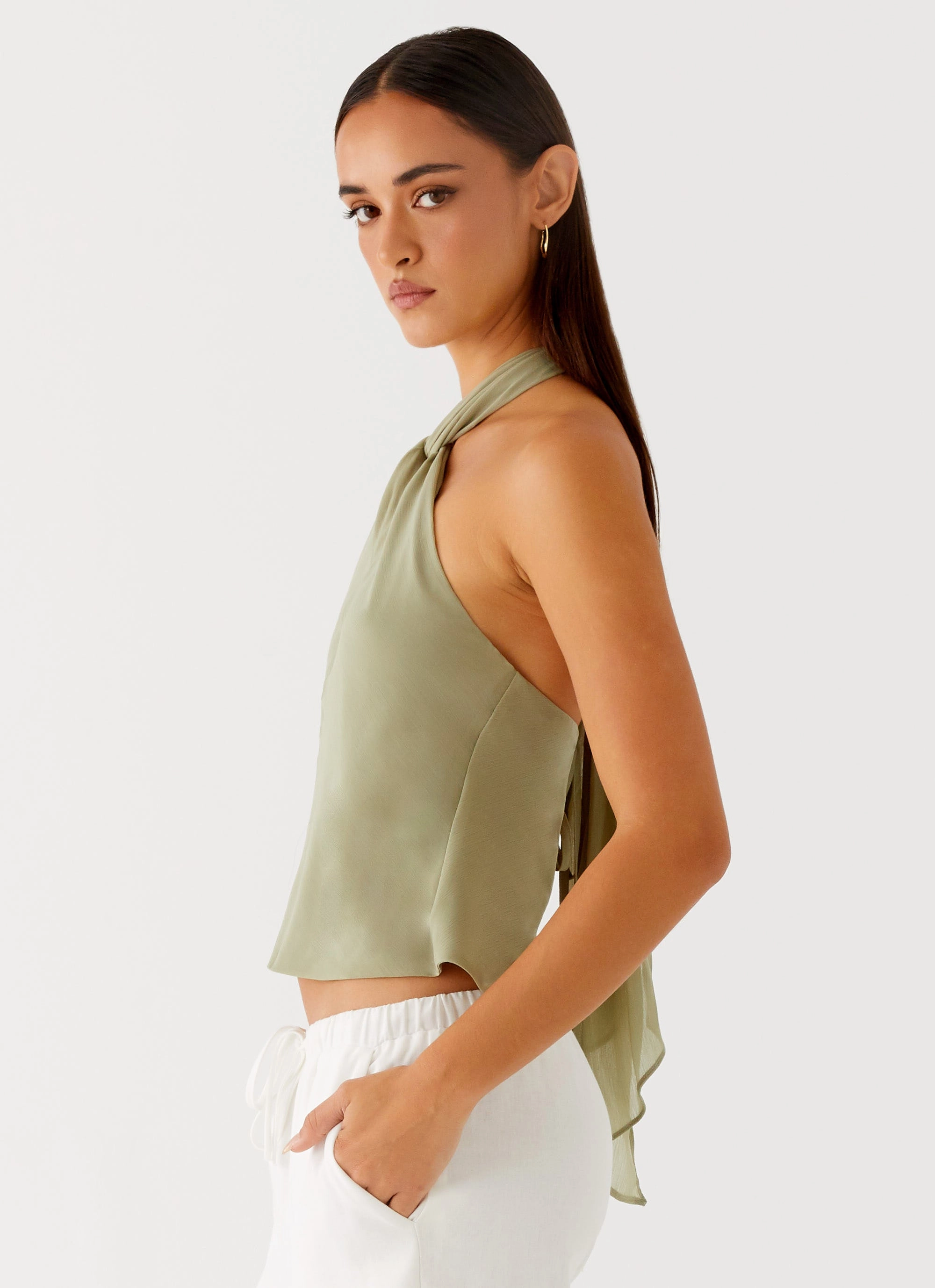 Maddox Scarf Top - Sage MultiFunctionalDesign