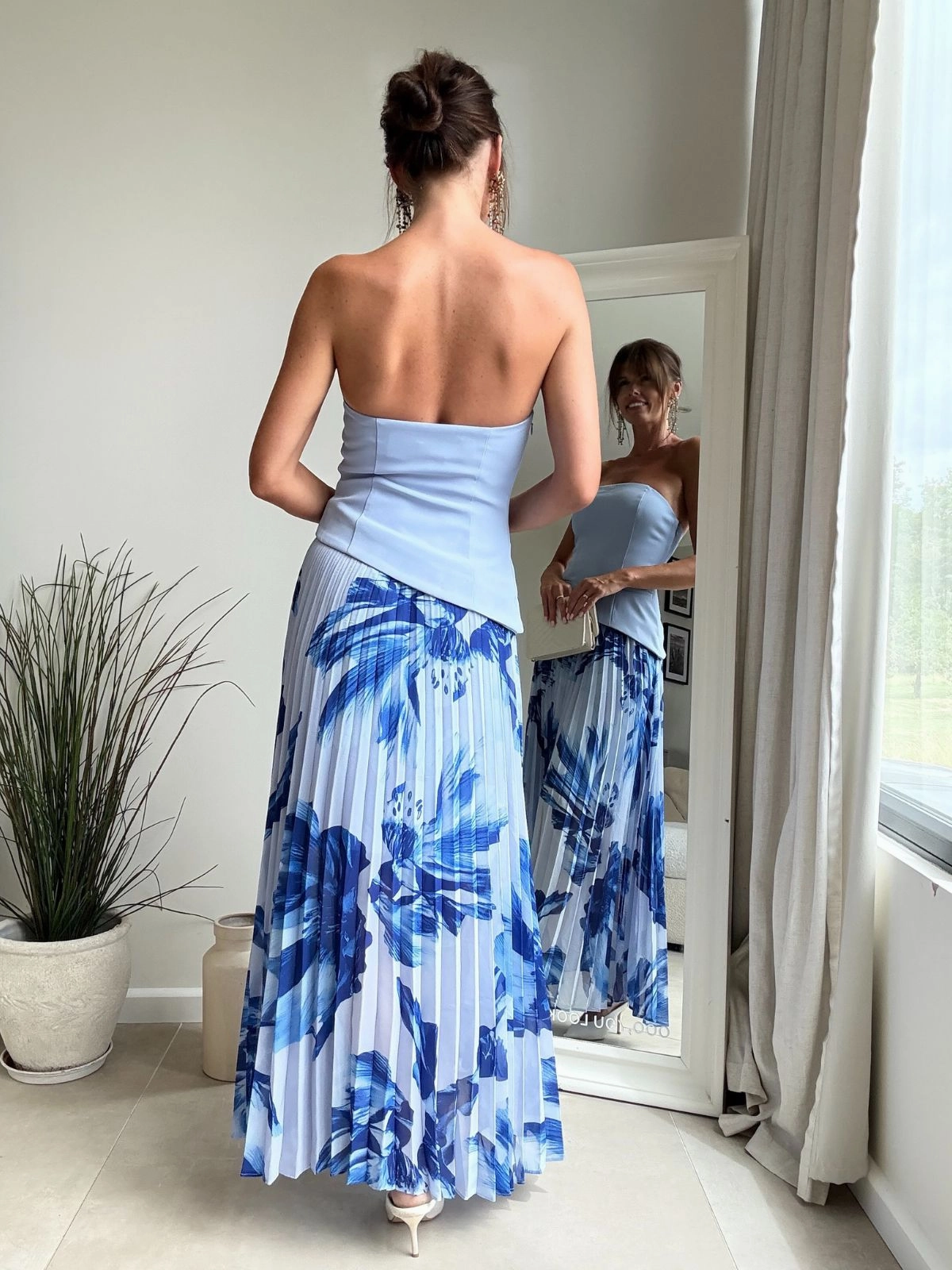 Madelaine Bandeau Dress in Blue Relax Piece