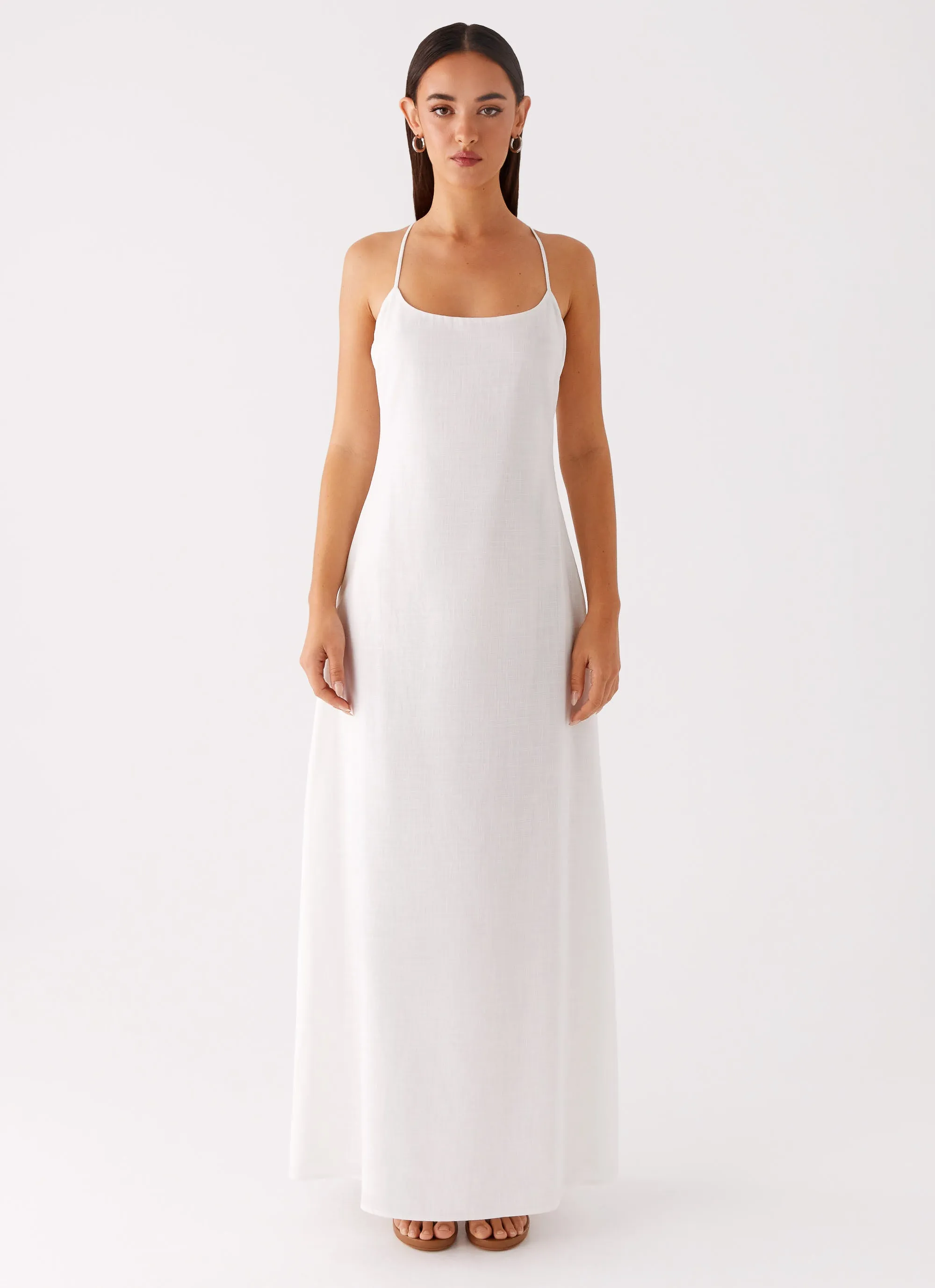 Soft Shape Dreamy Presence Madeleine Scoop Neck Maxi Dress - Off White