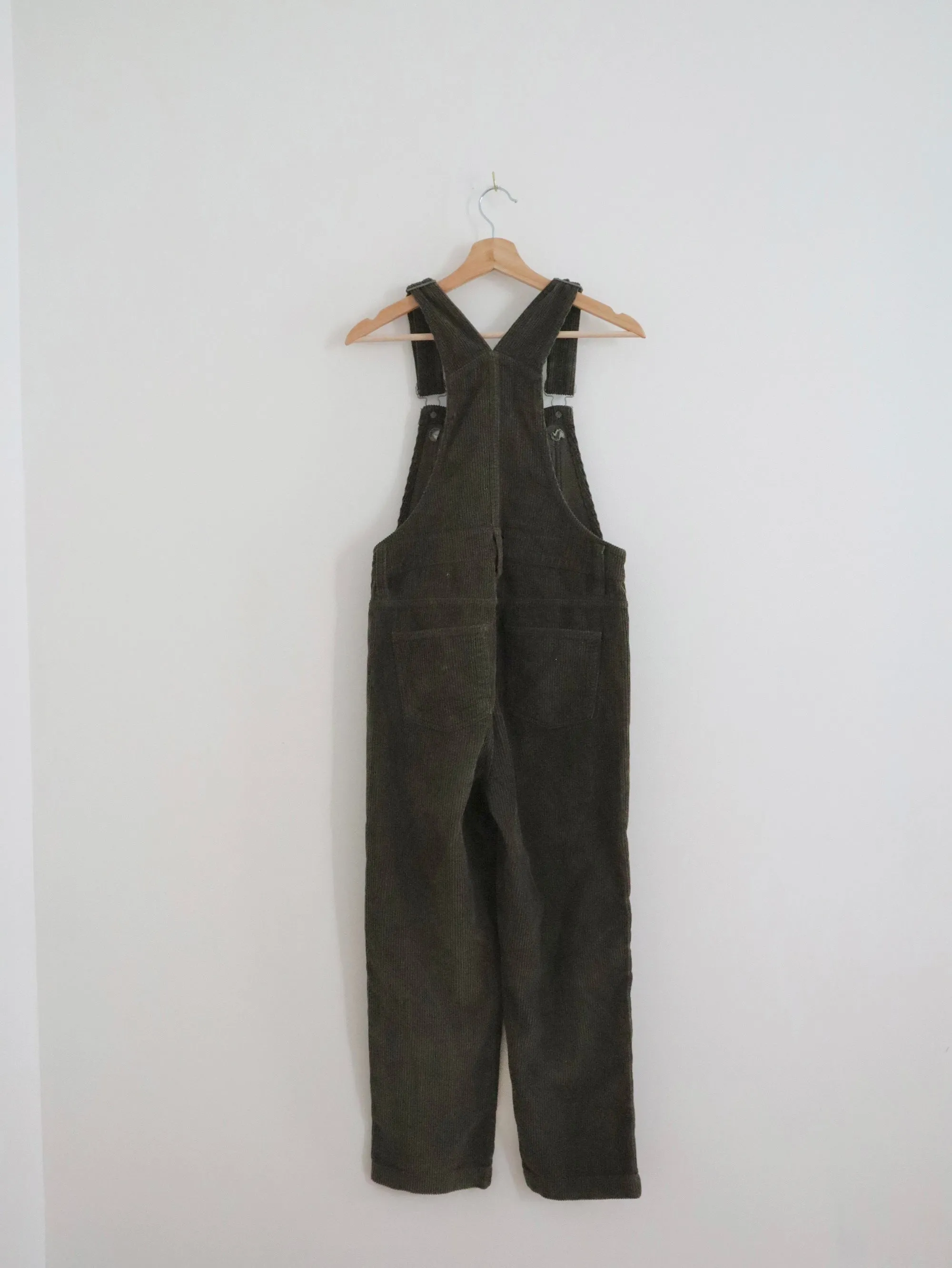 Madewell Olive Corduroy Overalls (S)