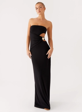 Anetta Maxi Dress - Black Seasonal Essential Classic Layering