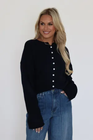 Format Sweater Cardigan- Navy Multi Pocket Utility