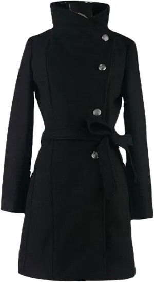 Maiyifu-GJ Women Stand Collar Wool Blend Coats Overcoat Casual Thicken Single Breasted Coat Fall Winter Jackets Outerwear