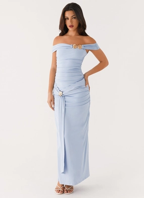 Timeless Comfort Wear Work Fitwear Majorly Maxi Dress - Blue