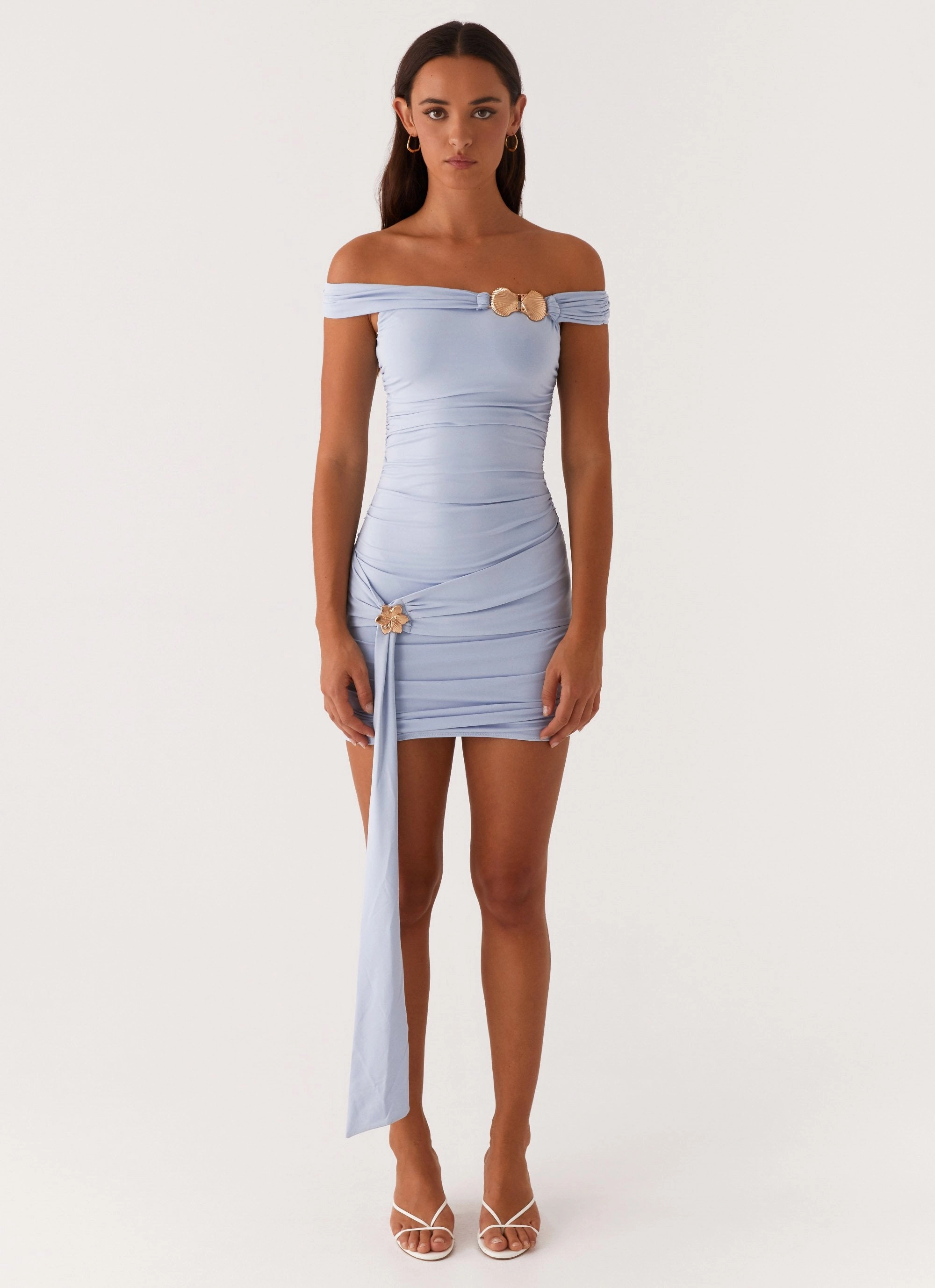 Subtle Fit Elastic-Waist Majorly Mini Dress - Blue