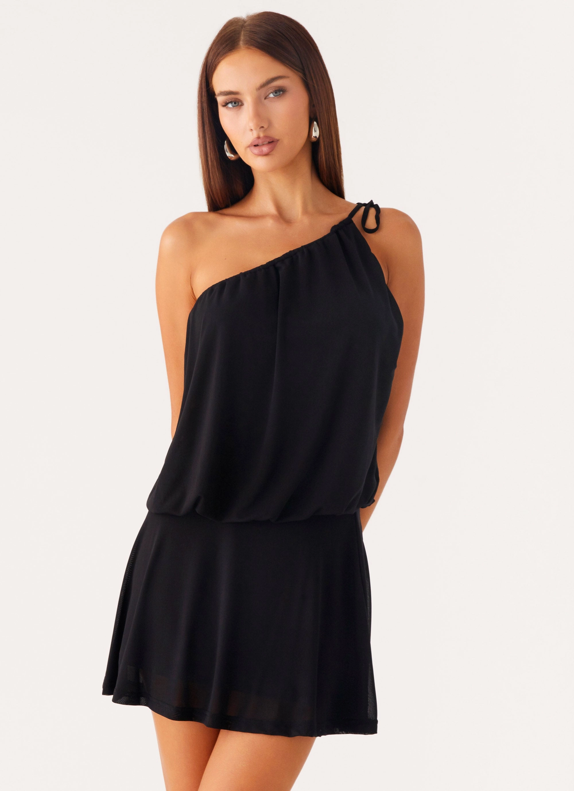 Festive Wear sophisticated appearance Makes Sense Mini Dress - Black