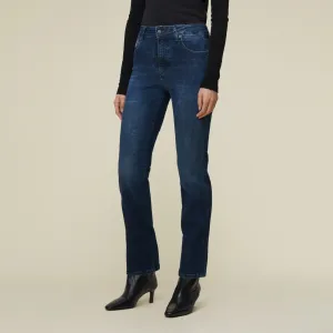 Malena F Hyper Dark Faint - High Rise Straight Fit