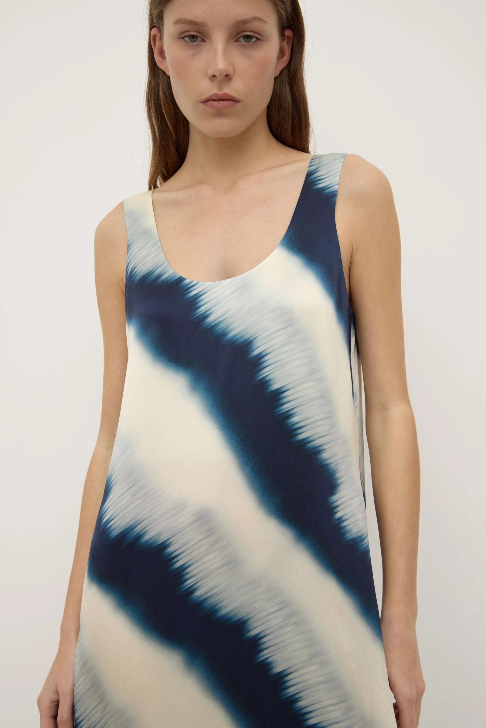 Marabella Silk Midi Dress Zip-Closure