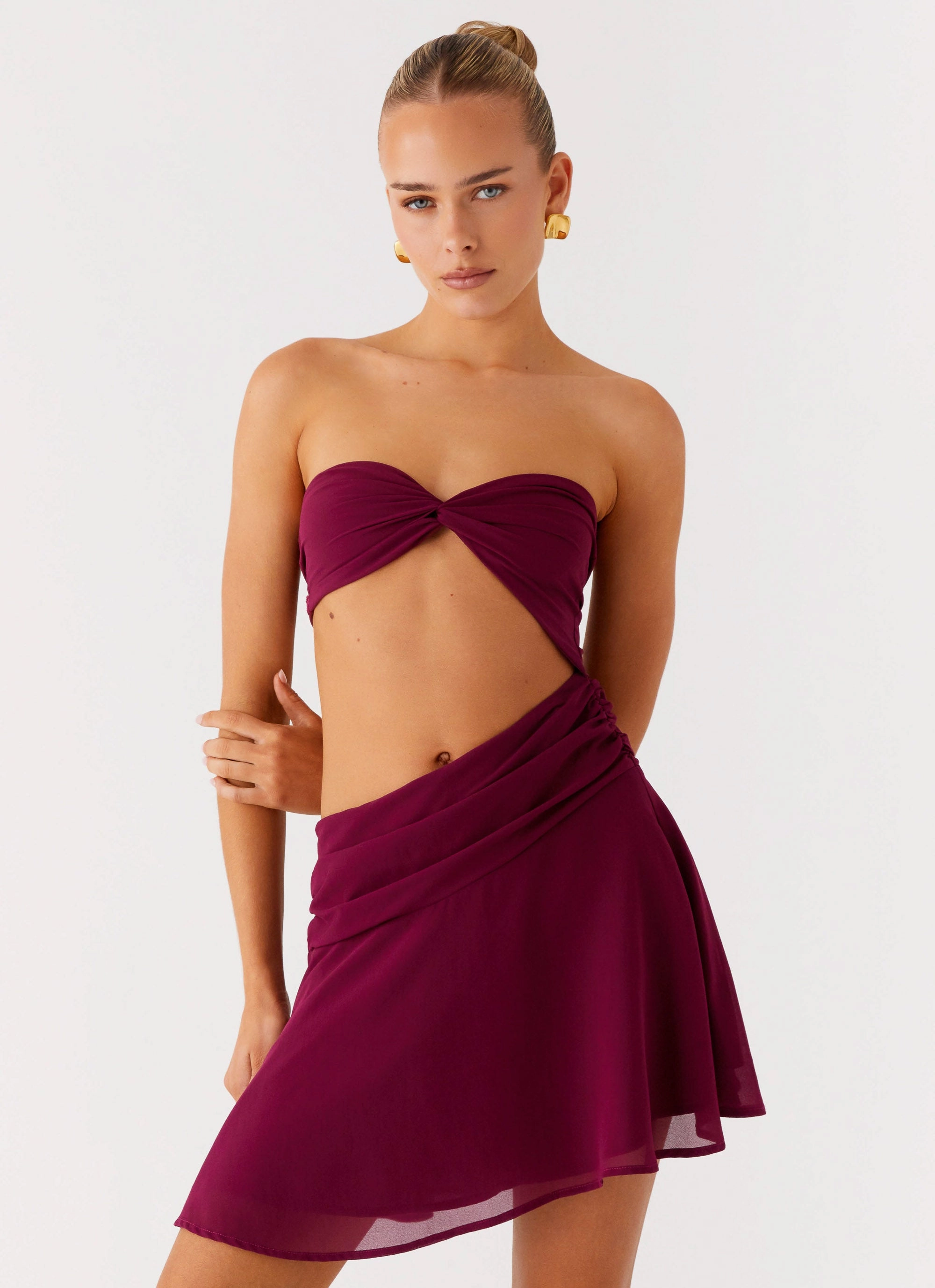 Fluid Cut Marbella Mini Dress - Violetta