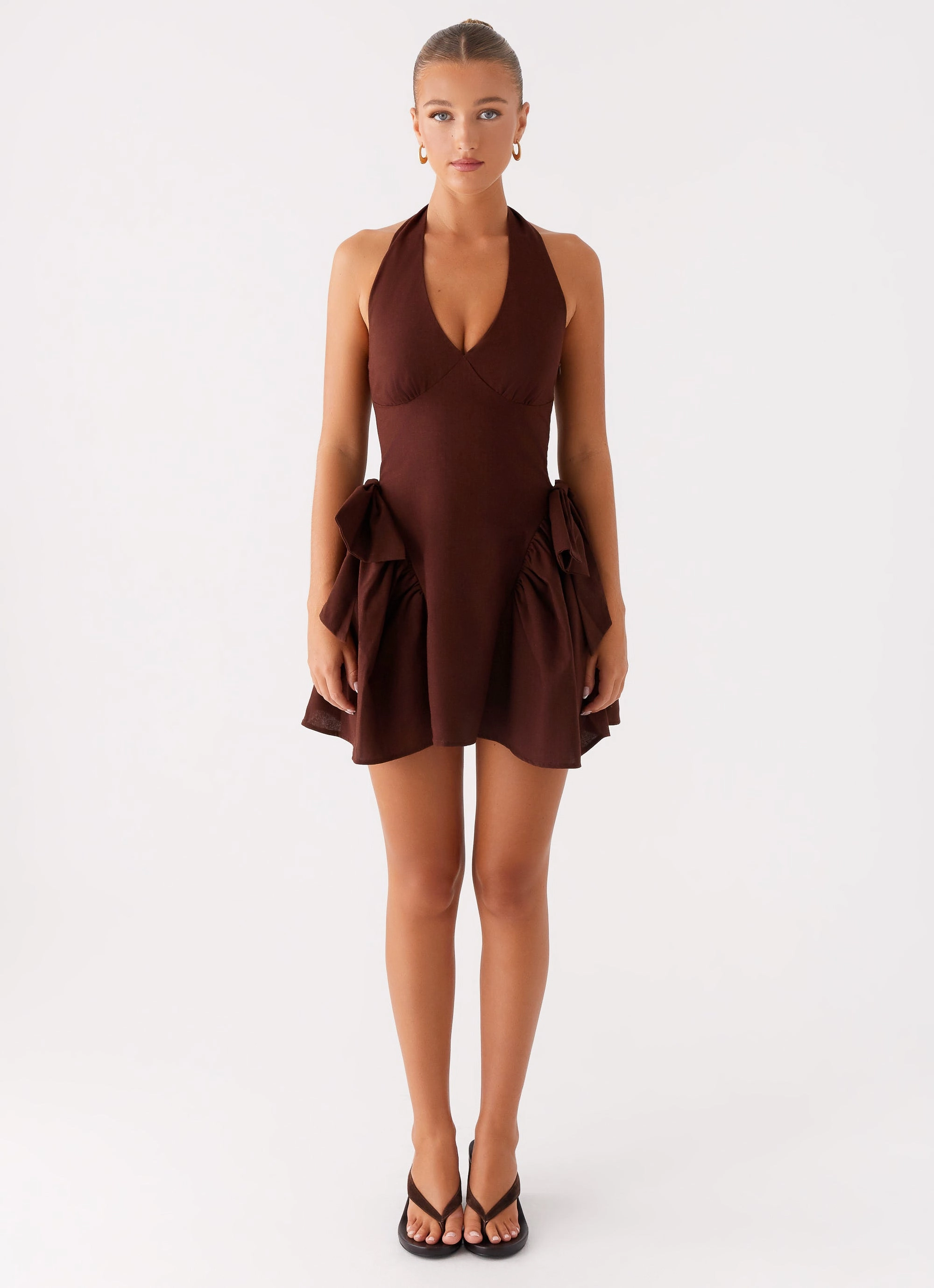 Avalo Mini Dress - Chocolate Simple Form