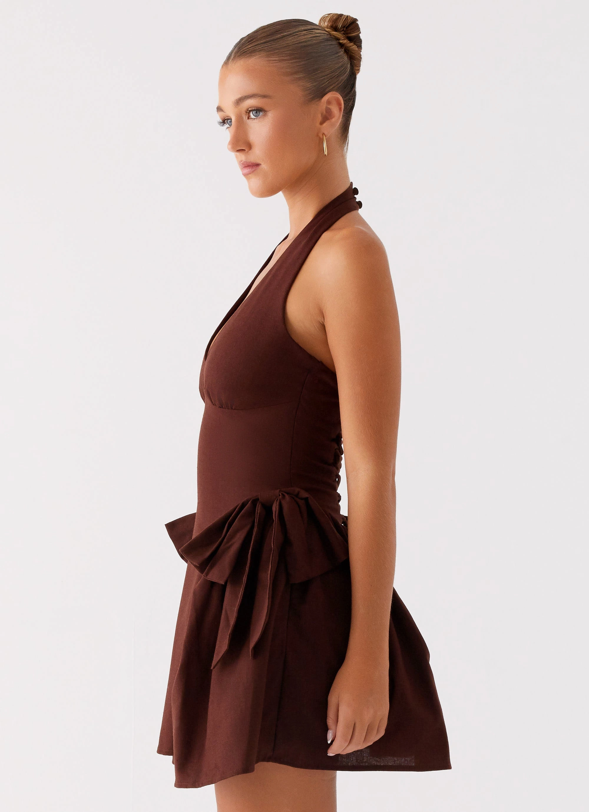 Avalo Mini Dress - Chocolate Cool Structure