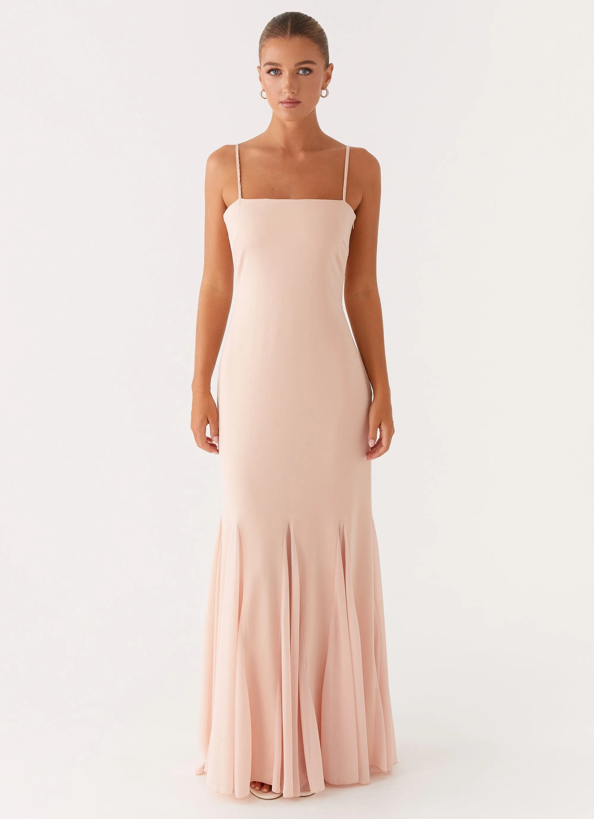 Sophisticated Waist Marcelo Maxi Dress - Pink