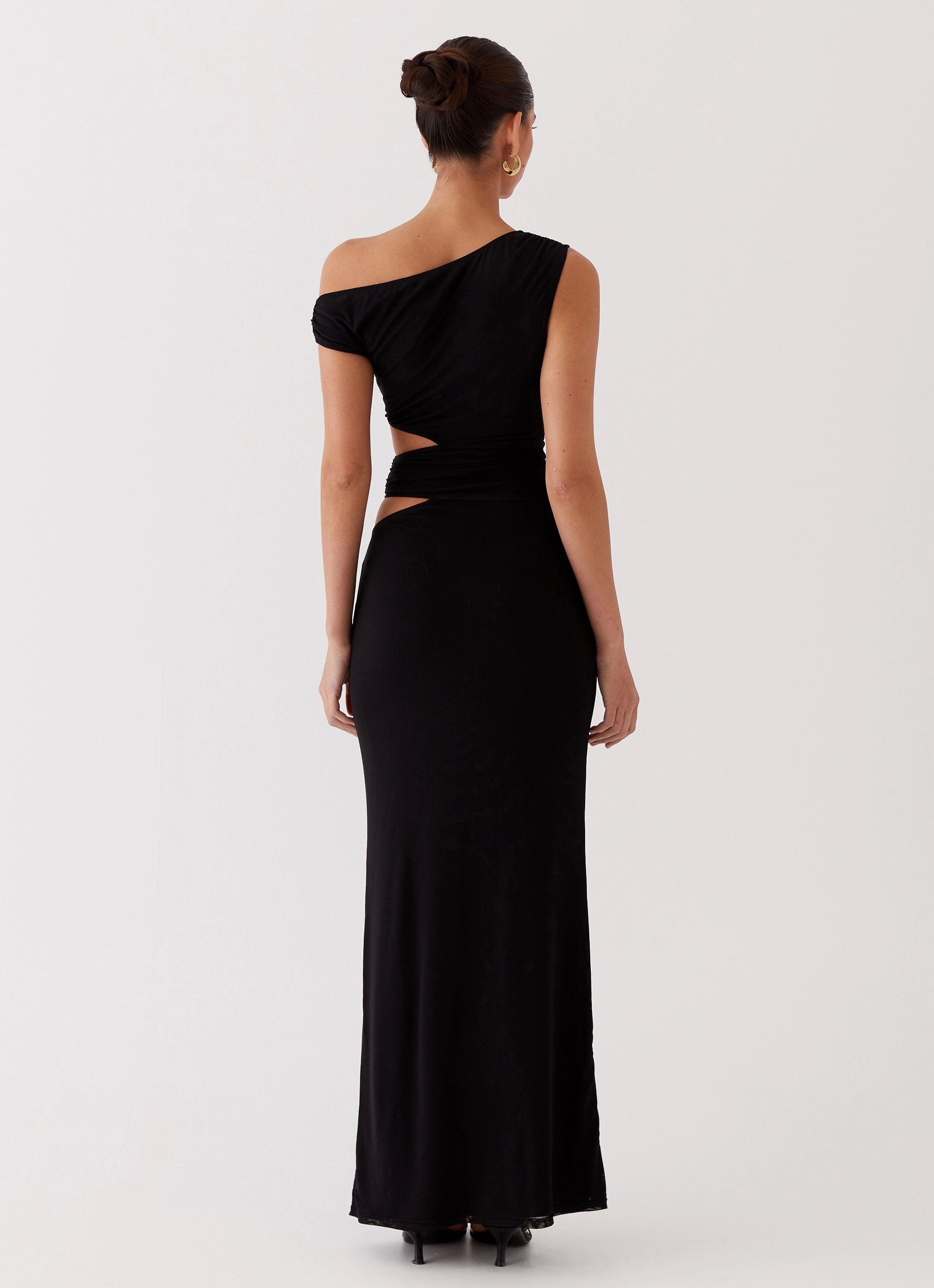Margot One Shoulder Maxi Dress - Black Formal Choice
