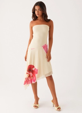 Mariposa Midi Dress - Orchid Yellow Casual Feel Smart Silhouette