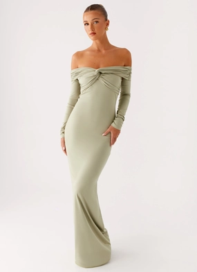 Marla Long Sleeve Maxi Dress - Sage Work Friendly