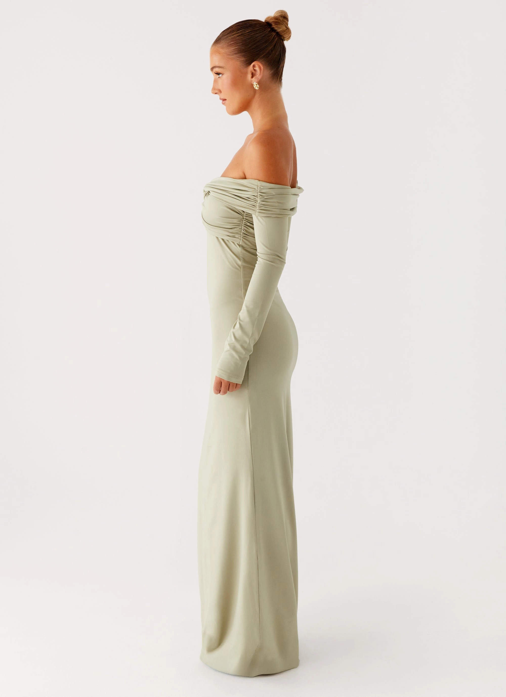 Tear-resistant Marla Long Sleeve Maxi Dress - Sage