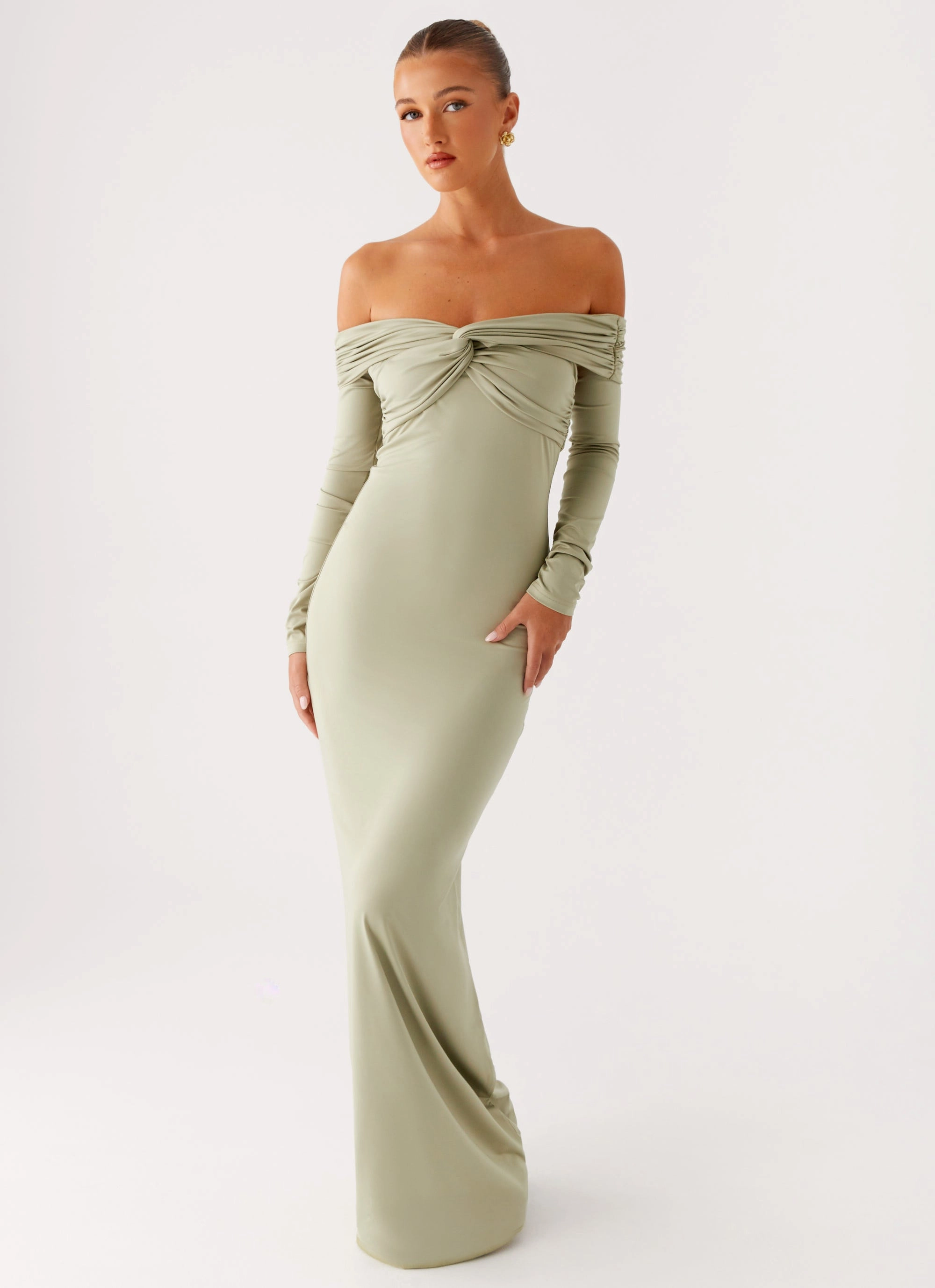 Marla Long Sleeve Maxi Dress - Sage Work Friendly