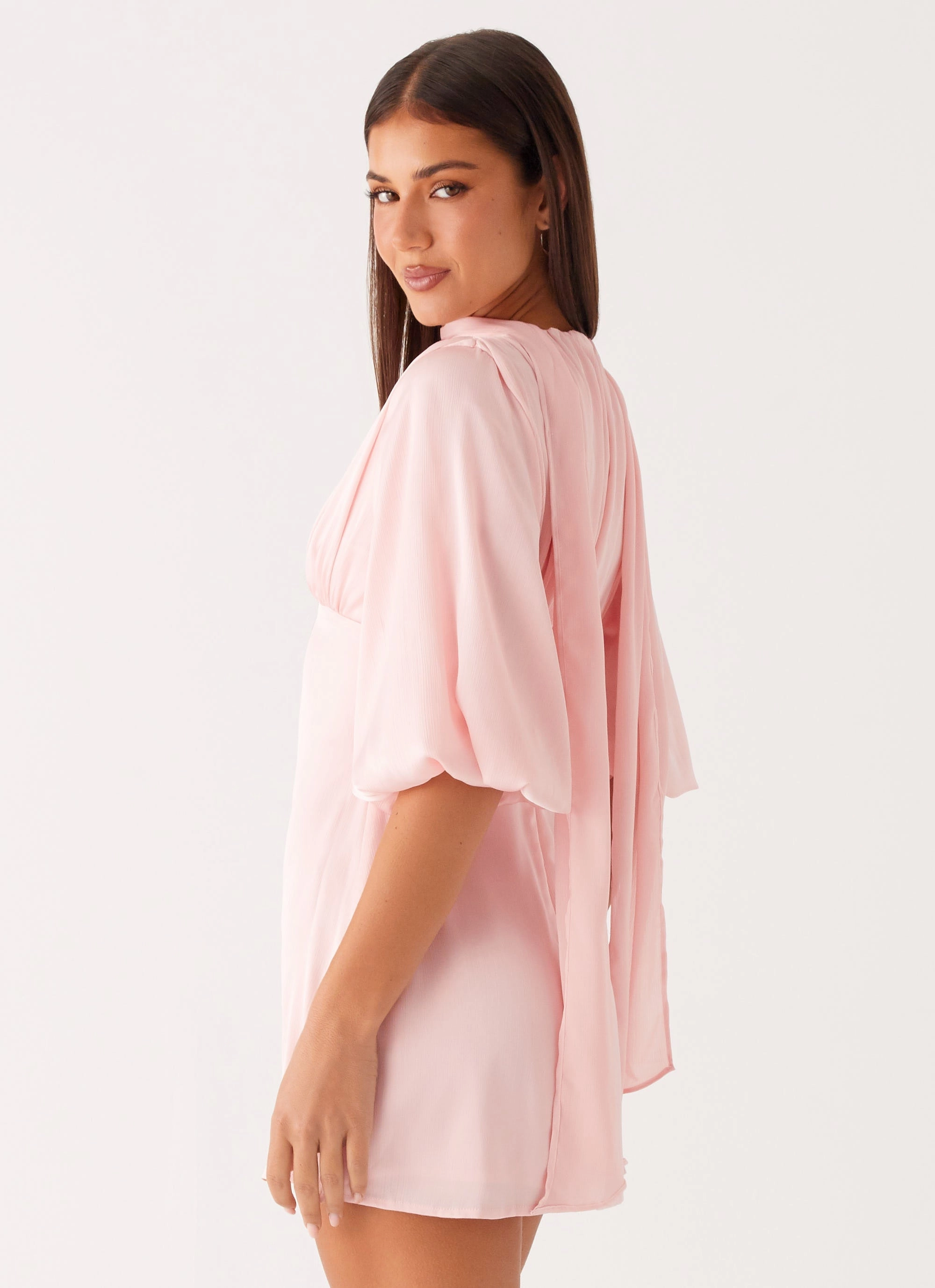 Airy Fit Clean Cut Mary Mini Dress - Pink