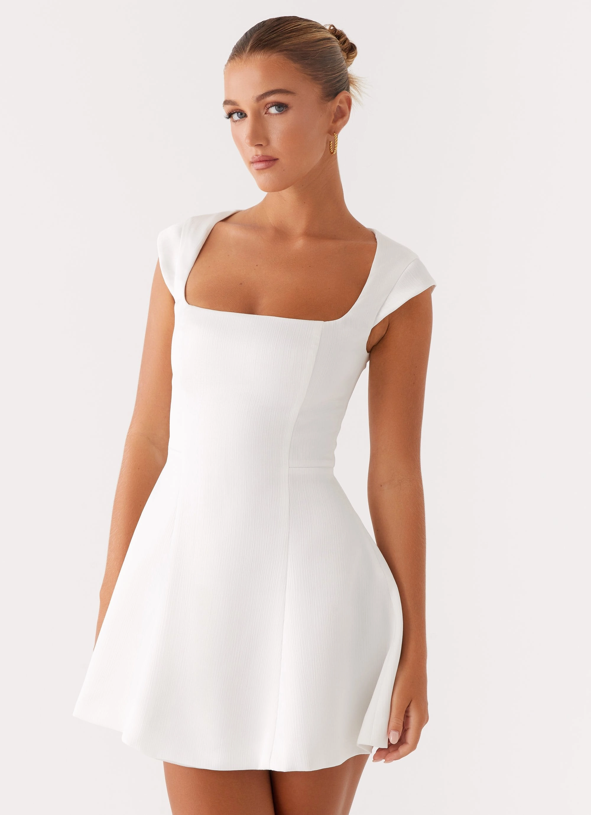 Smart and Stylish Maryjane Mini Dress - White