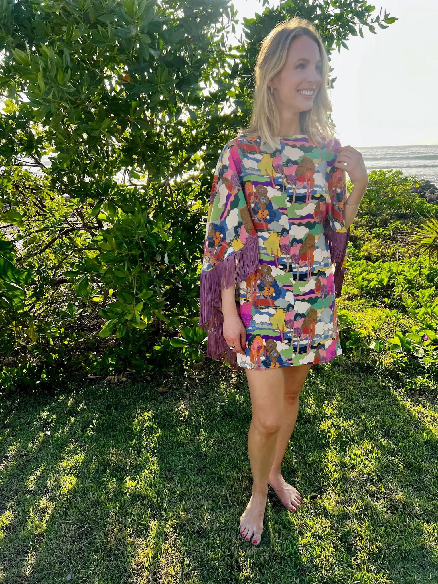 Stain Release Finish MASON by MASON'S DAUGHTER Kathleen Dress, Printed Crepe de Chin