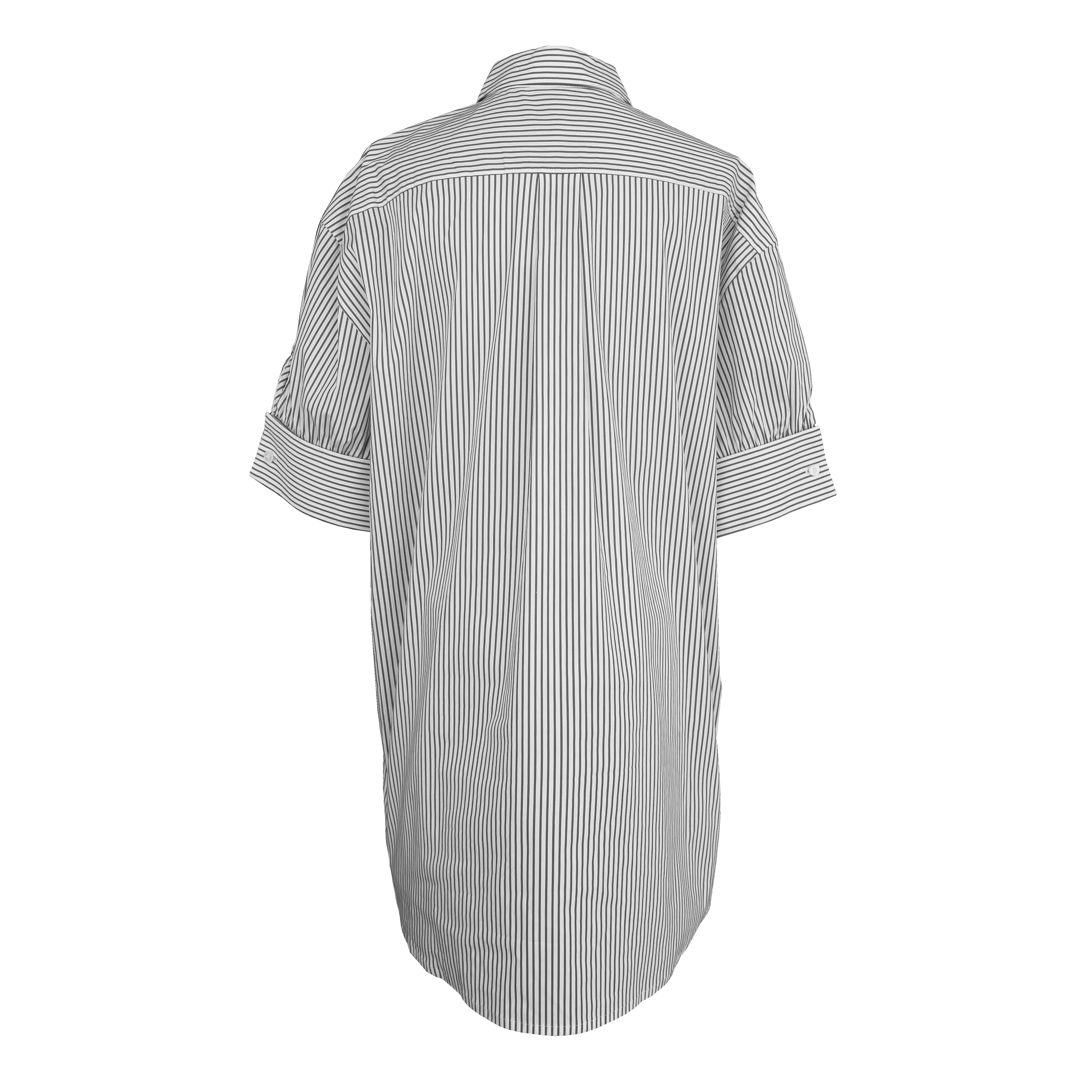 MASON'S DAUGHTER | Anna Dress, Black and White Striped Poplin Free Movement