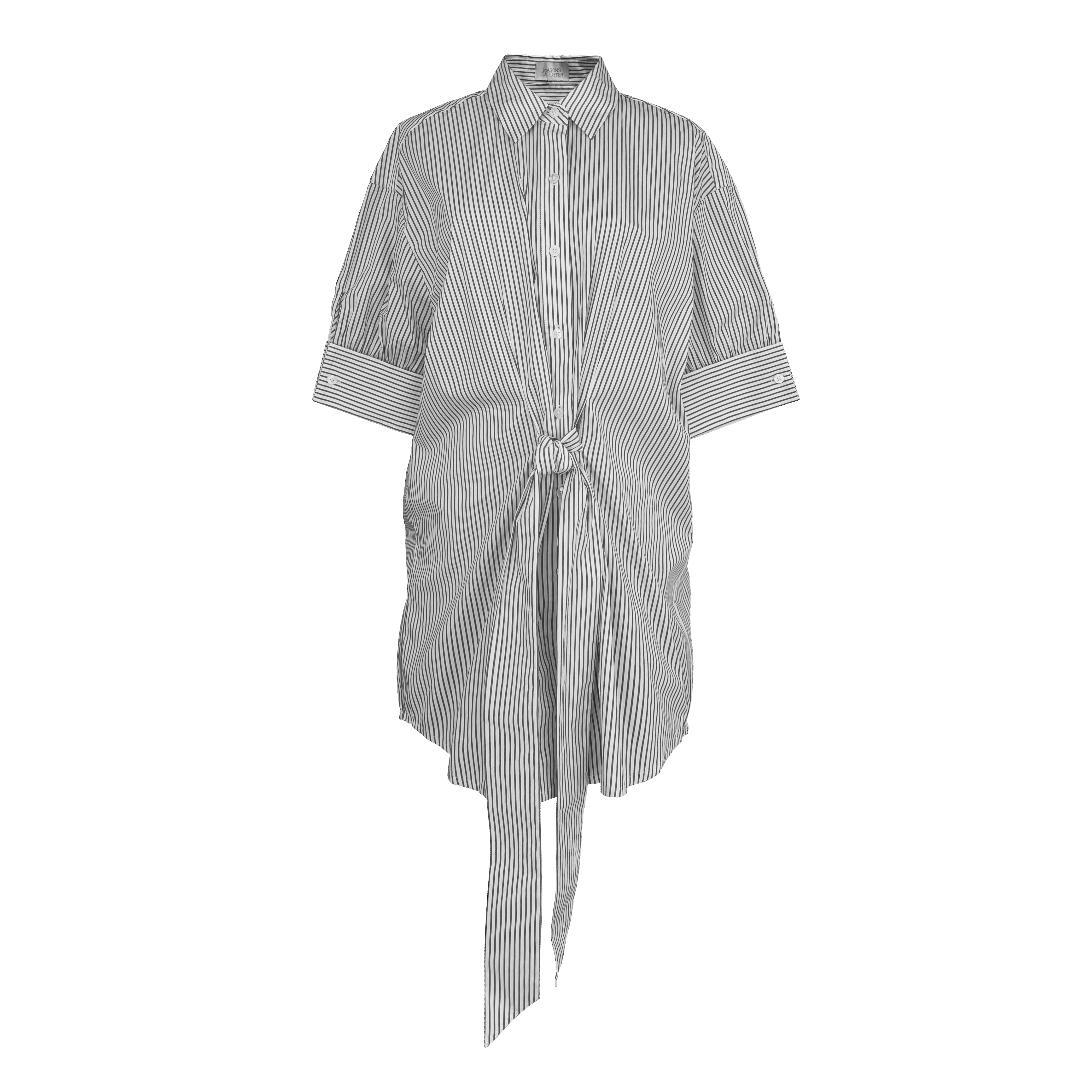 Layered Wear SoftLining MASON'S DAUGHTER | Anna Dress, Black and White Striped Poplin