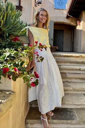 MASONS DAUGHTER | Lily Scarf Top, Yellow & Yellow Striped SoftLining Cold Weather Gear