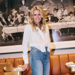 Rayon drape MASON'S DAUGHTER | Loretta Western Fringe Top, Ivory