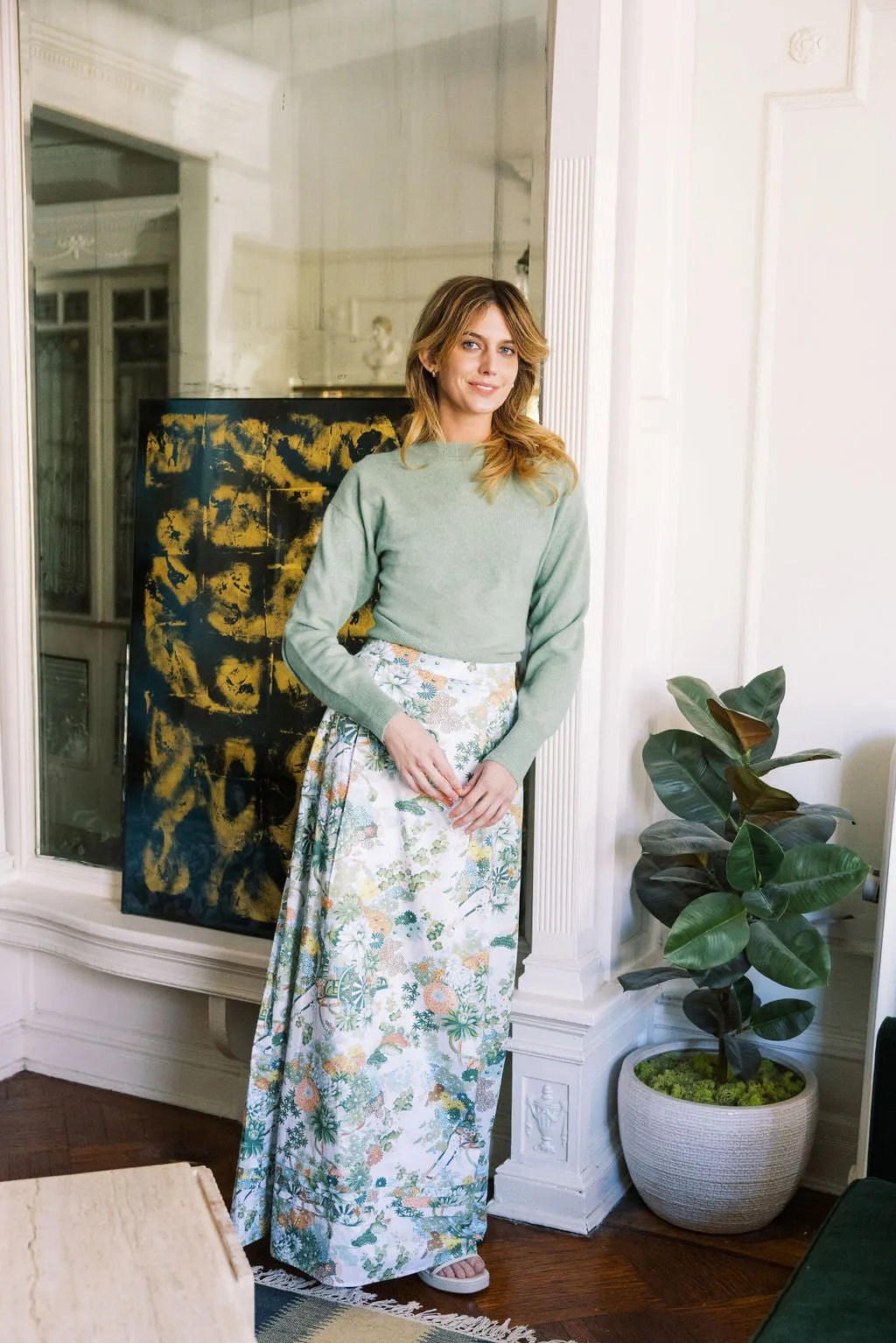 Quick-Dry Fabric Hidden Pocket System MASON'S DAUGHTER | Maxi Skirt, Spring Chinoiserie