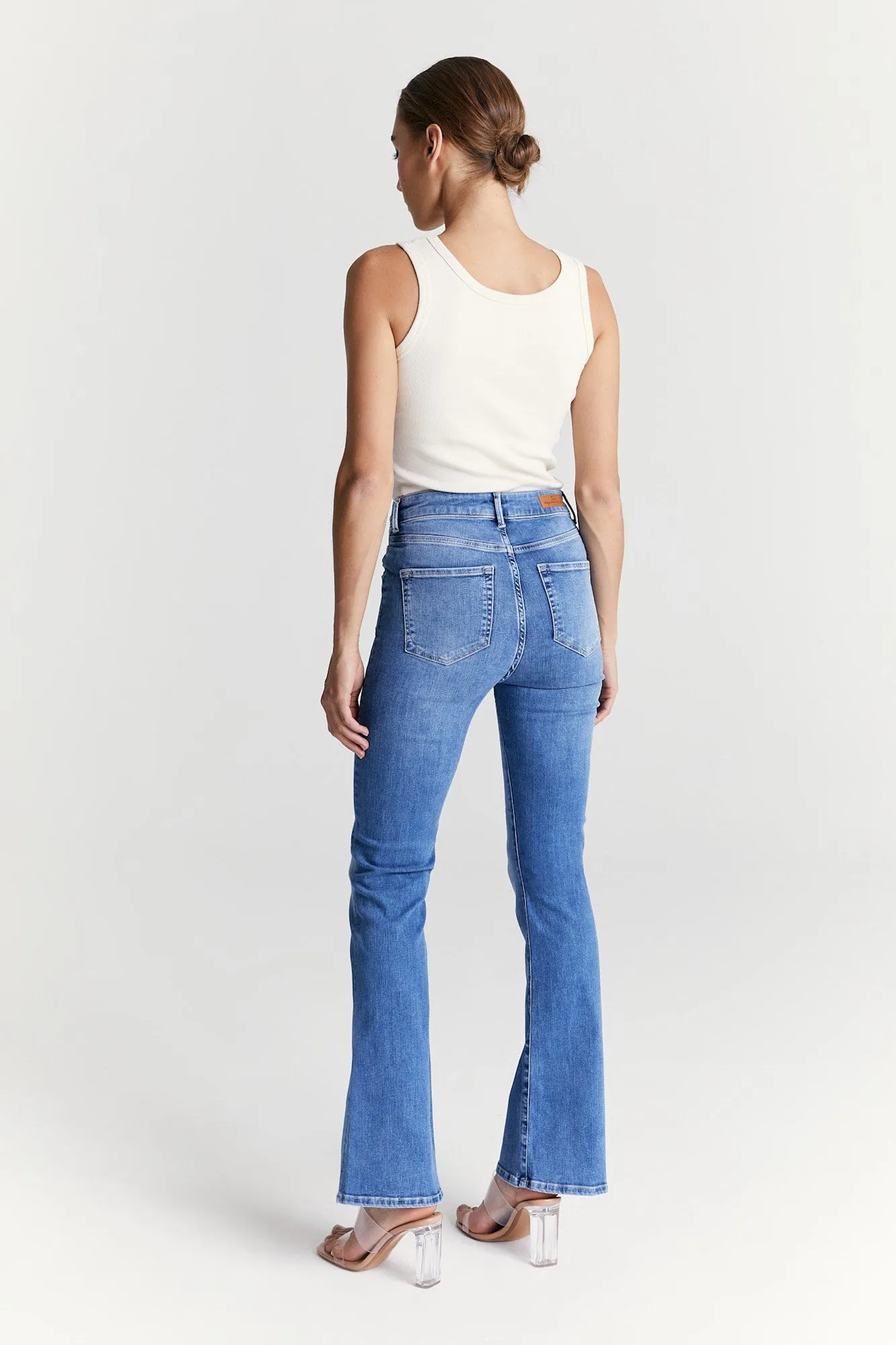 Matilda - High Waist Flare Jeans - Medium Blue