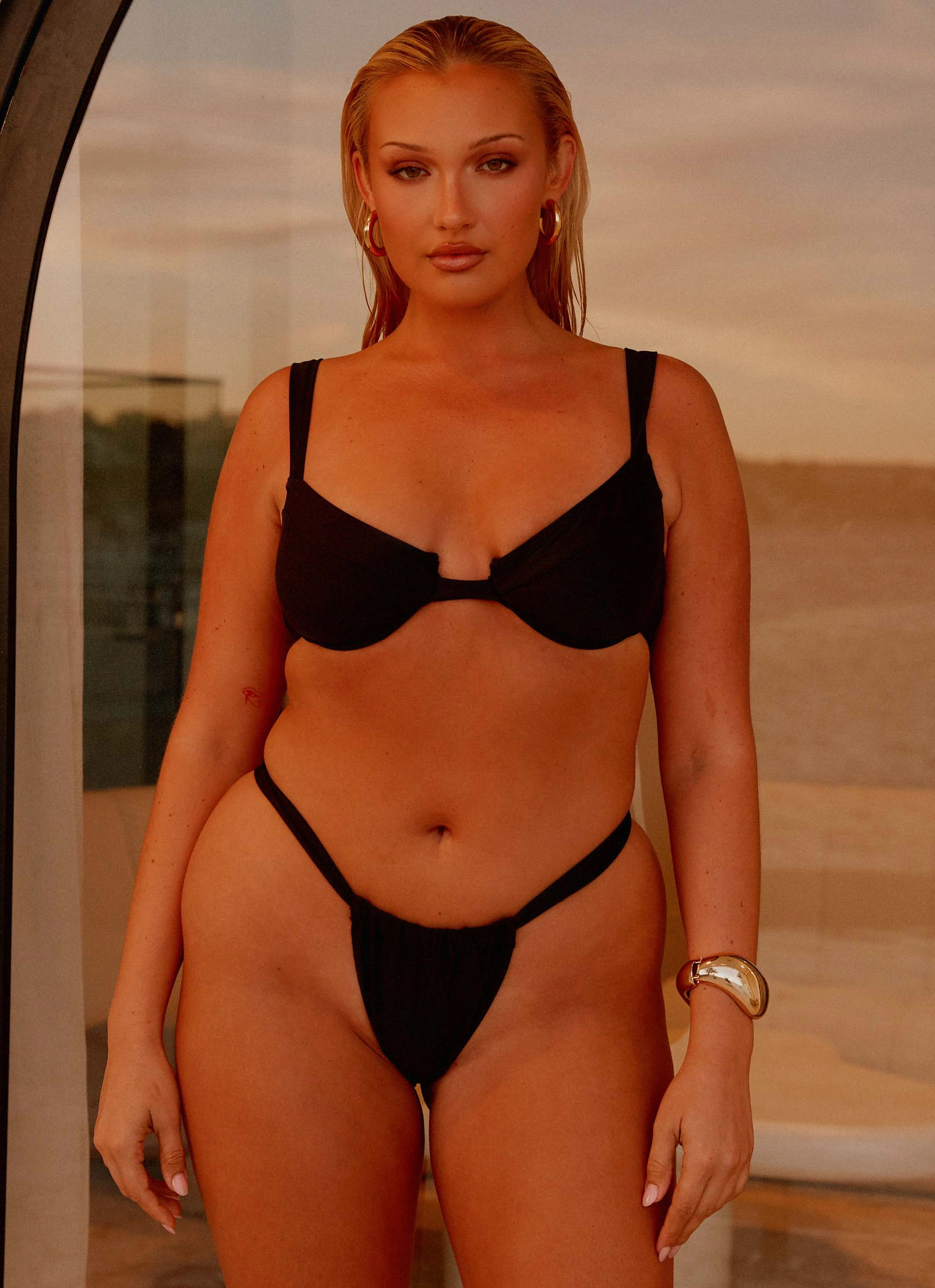 Airlie Scrunch Bikini Bottoms - Black Lively Colors Swim Gear