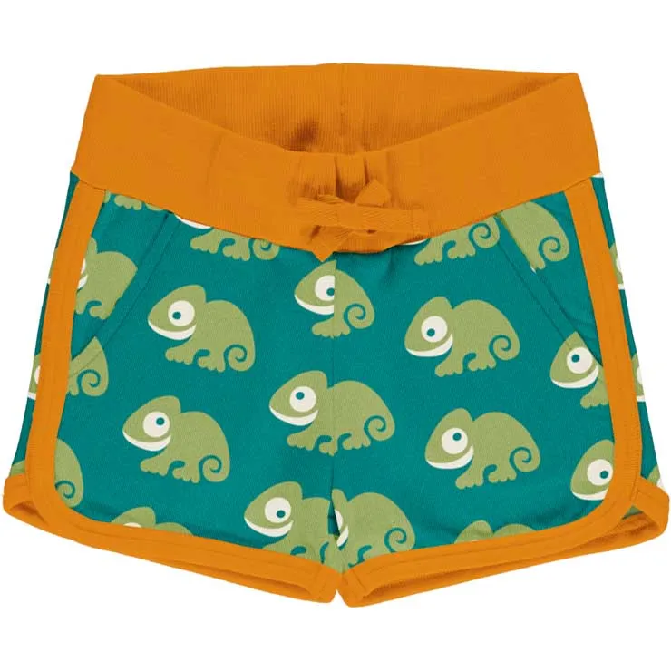 Maxomorra Sweat Runner Shorts - Chameleon