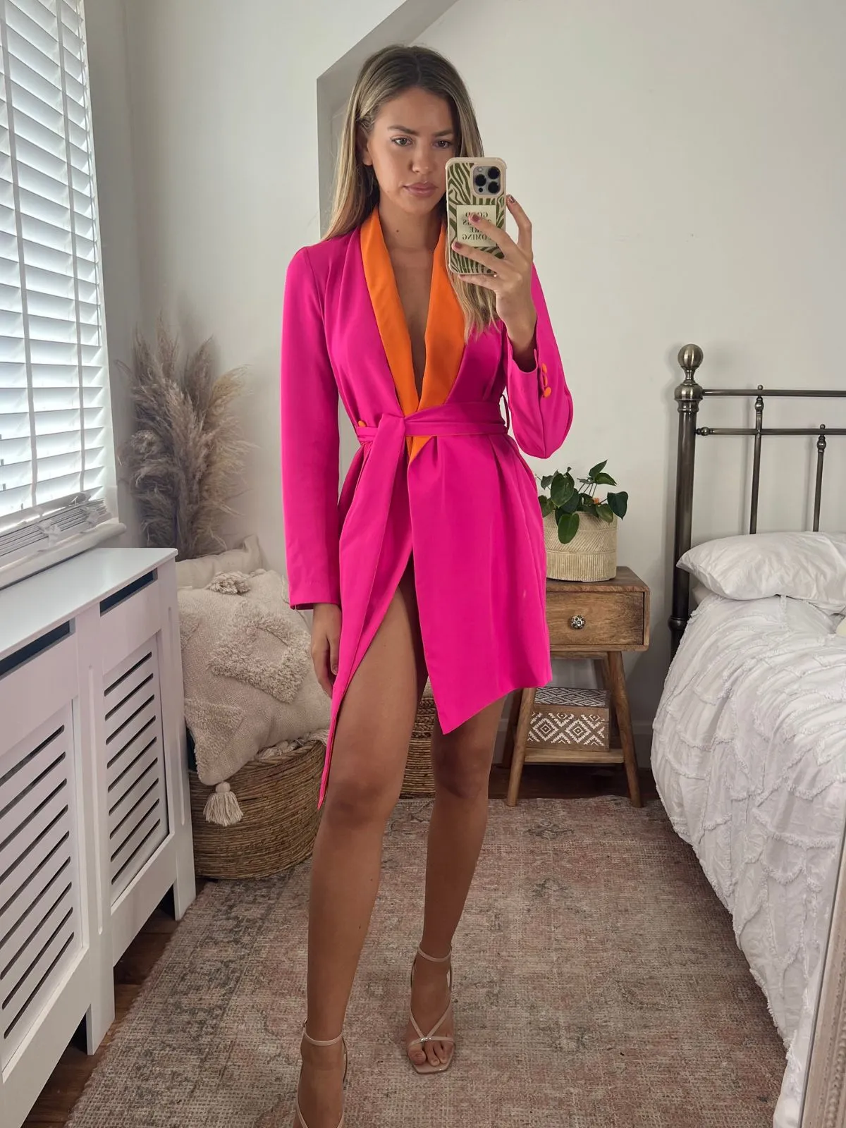 Day Fit Maya Colourblock Blazer Dress in Pink