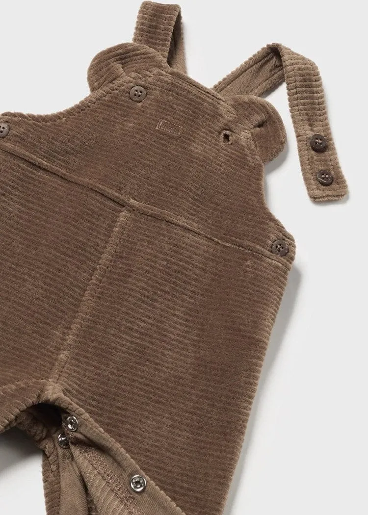 Mayoral Corduroy Overalls in Mocha